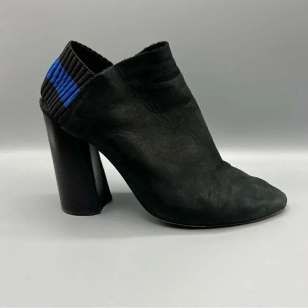 3.1 Phillip Lim Drum Slingback Booties Black Leather Stripe Block Heel Women’s
